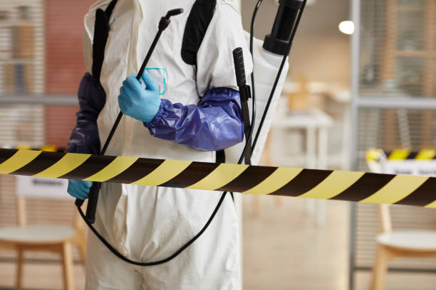 Professional Infectious Disease Decontamination technician working in Westwood, CA